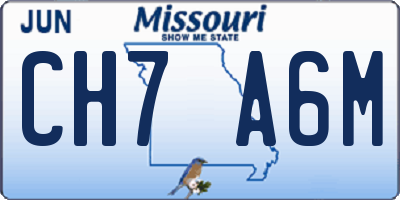 MO license plate CH7A6M