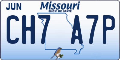 MO license plate CH7A7P