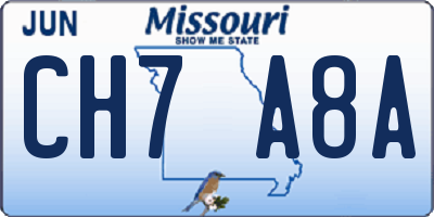 MO license plate CH7A8A