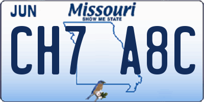 MO license plate CH7A8C