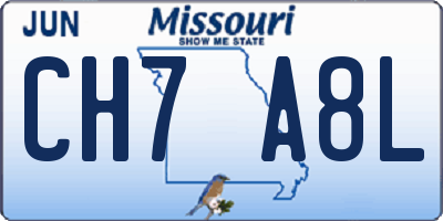 MO license plate CH7A8L