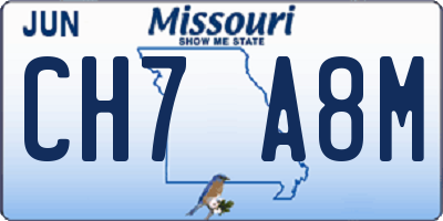 MO license plate CH7A8M