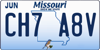 MO license plate CH7A8V