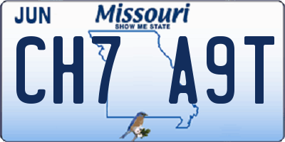 MO license plate CH7A9T