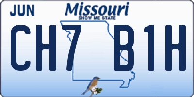 MO license plate CH7B1H