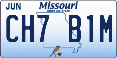 MO license plate CH7B1M