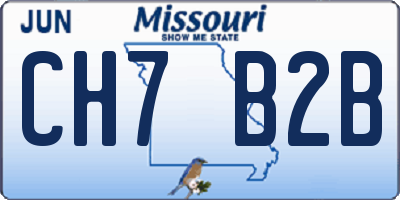 MO license plate CH7B2B