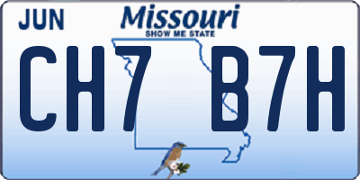 MO license plate CH7B7H