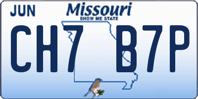 MO license plate CH7B7P