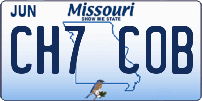 MO license plate CH7C0B