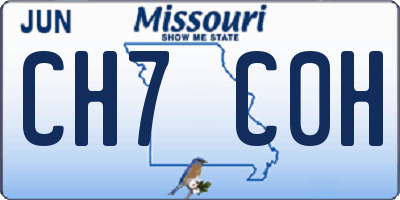MO license plate CH7C0H