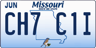 MO license plate CH7C1I