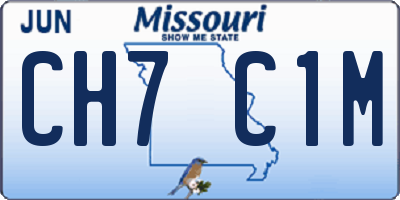 MO license plate CH7C1M