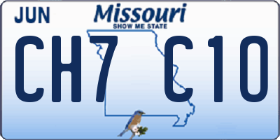 MO license plate CH7C1O
