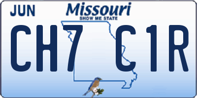 MO license plate CH7C1R
