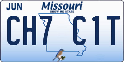 MO license plate CH7C1T