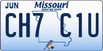 MO license plate CH7C1U