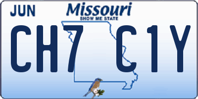 MO license plate CH7C1Y