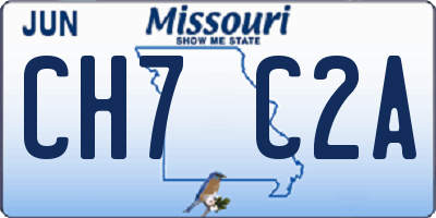 MO license plate CH7C2A
