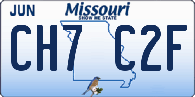 MO license plate CH7C2F