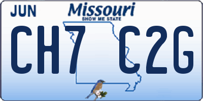 MO license plate CH7C2G