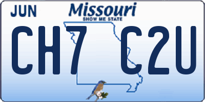 MO license plate CH7C2U