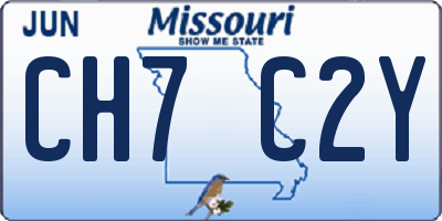 MO license plate CH7C2Y
