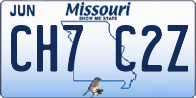 MO license plate CH7C2Z