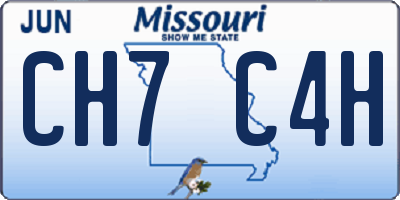 MO license plate CH7C4H