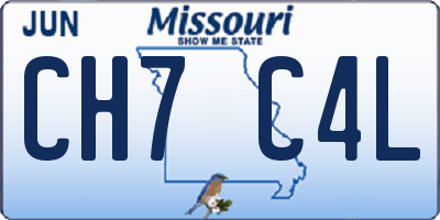 MO license plate CH7C4L