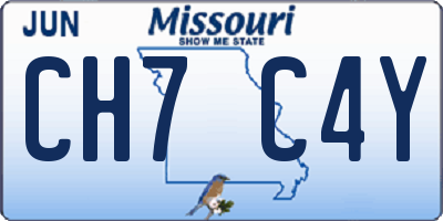 MO license plate CH7C4Y
