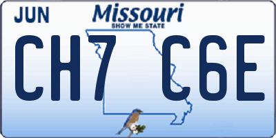 MO license plate CH7C6E