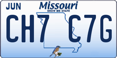 MO license plate CH7C7G