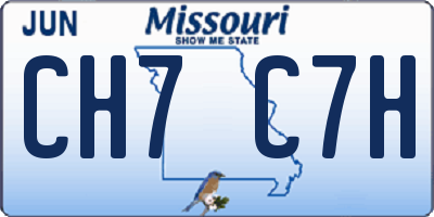 MO license plate CH7C7H
