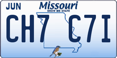 MO license plate CH7C7I