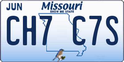 MO license plate CH7C7S