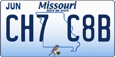 MO license plate CH7C8B