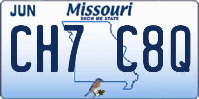 MO license plate CH7C8Q