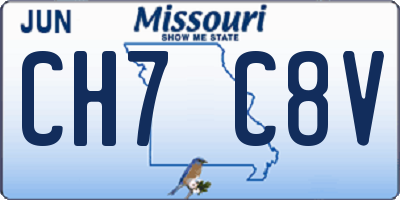 MO license plate CH7C8V