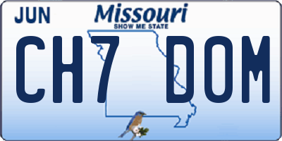 MO license plate CH7D0M