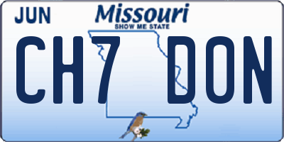MO license plate CH7D0N