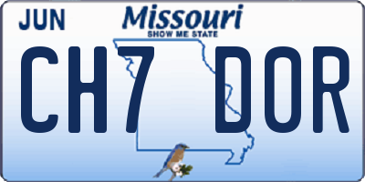 MO license plate CH7D0R