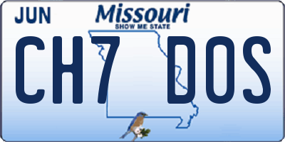 MO license plate CH7D0S