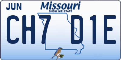 MO license plate CH7D1E