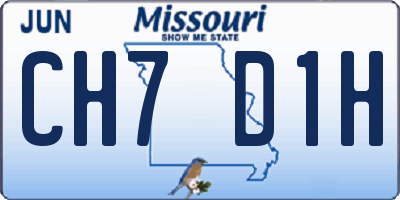 MO license plate CH7D1H