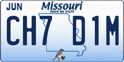 MO license plate CH7D1M