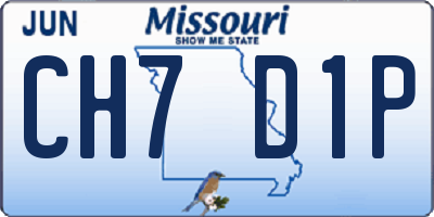 MO license plate CH7D1P