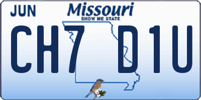MO license plate CH7D1U