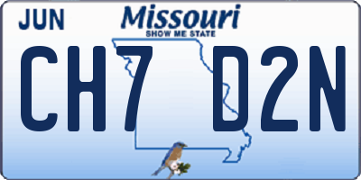 MO license plate CH7D2N