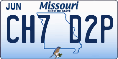 MO license plate CH7D2P